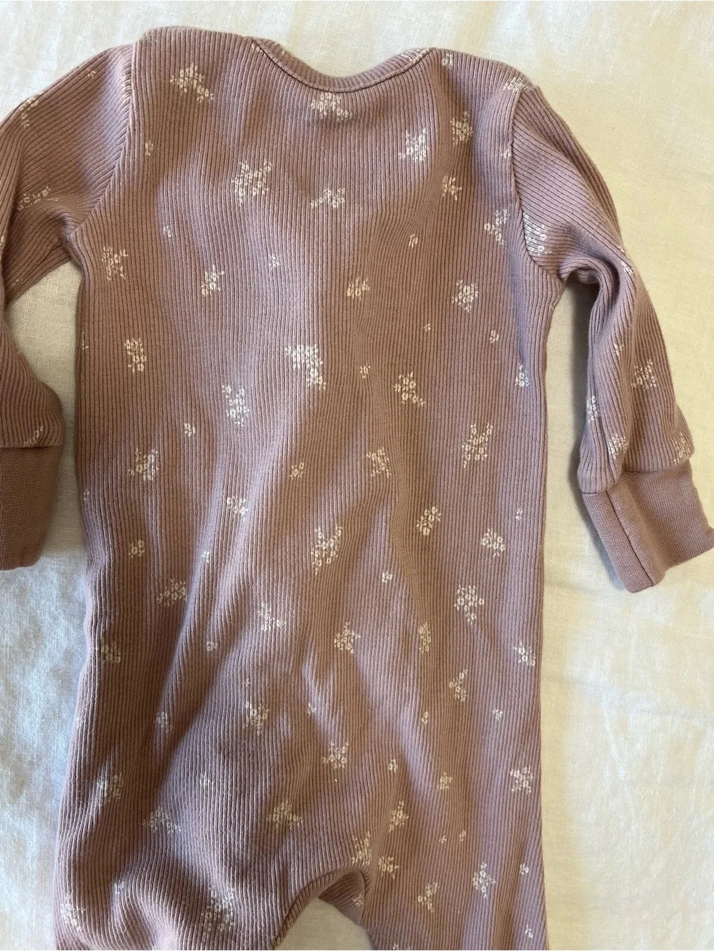 Colored Organics Mauve Footie Pajamas 1